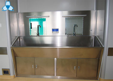Edelstahl-Krankenhaus-Luftfilter-Handbecken mit Kabinetten für Person 2
